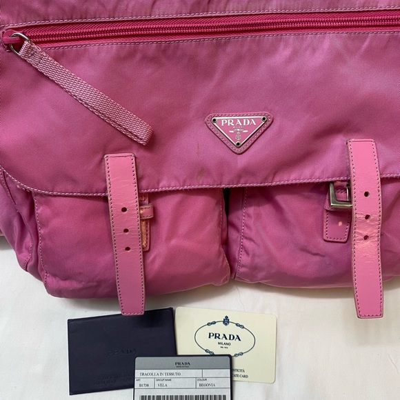 Prada Double pocket Messenger Bag, in Begonia color - Picture 8 of 15
